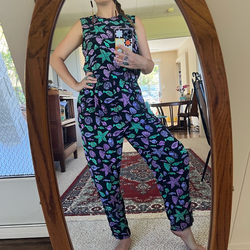 2 piece set Coastal fish tropical vacation vintage beach house medium